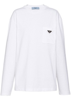 Prada triangle-logo jersey T-shirt