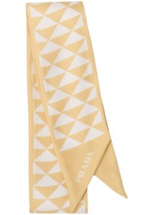 Prada triangle-logo twill scarf