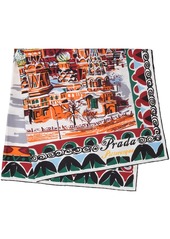 Prada Pittoresque Moscow printed foulard