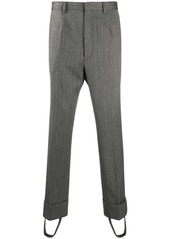Prada pleat detailed straight-leg trousers