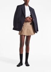 Prada pleated gabardine miniskirt