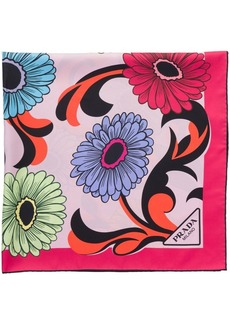 Prada floral-print twill scarf