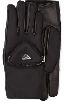 Prada pouch-detail leather gloves