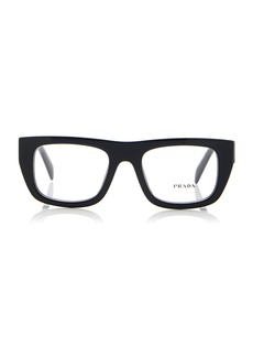 Prada - Square-Frame Acetate Glasses - Black - OS - Moda Operandi