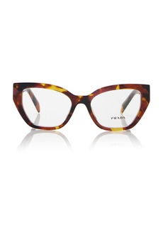 Prada - Cat-Eye Acetate Glasses - Brown - OS - Moda Operandi