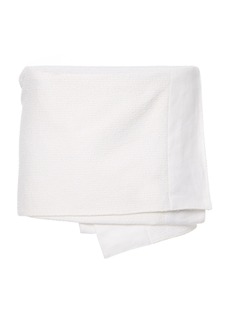 Prada - Asymmetric Wrap-Effect Cotton-Blend Mini Skirt - White - IT 40 - Moda Operandi