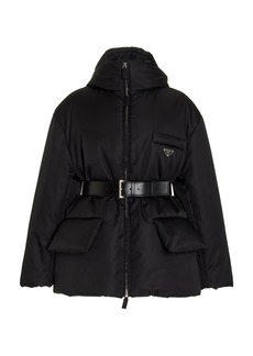 Prada - Belted Re-Nylon Down Jacket - Black - IT 42 - Moda Operandi