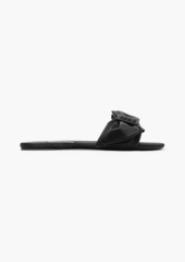 Prada - Bow-embellished satin slides - Black - EU 35
