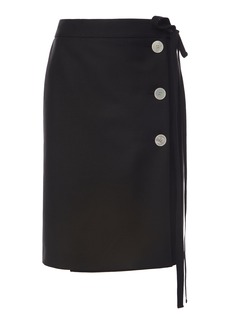 Prada - Button-Embellished Mohair-Blend Skirt - Black - IT 42 - Moda Operandi