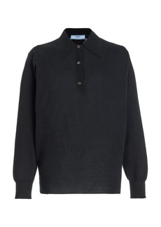Prada - Cashmere Polo Sweater - Black - IT 36 - Moda Operandi