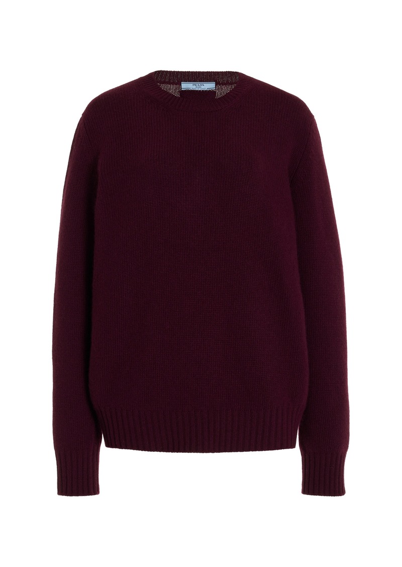 Prada - Cashmere-Wool Top - Burgundy - IT 40 - Moda Operandi