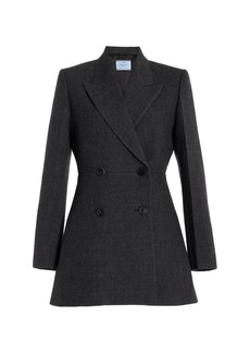 Prada - Double-Breasted Suiting Blazer - Black - IT 36 - Moda Operandi