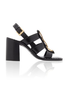 Prada - Embellished Leather Sandals - Black - IT 41 - Moda Operandi
