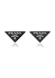 Prada - Enameled Sterling Silver Earrings - Black - OS - Moda Operandi - Gifts For Her