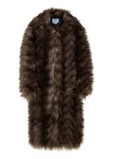 Prada - Faux Fur Coat - Brown - IT 38 - Moda Operandi