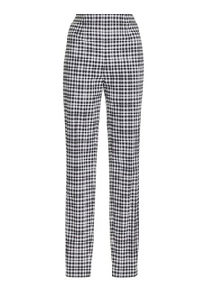 Prada - Gingham High-Waisted Skinny Pants - Multi - IT 38 - Moda Operandi