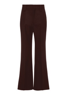 Prada - High-Rise Wide-Leg Mohair Wool Pants - Brown - IT 42 - Moda Operandi