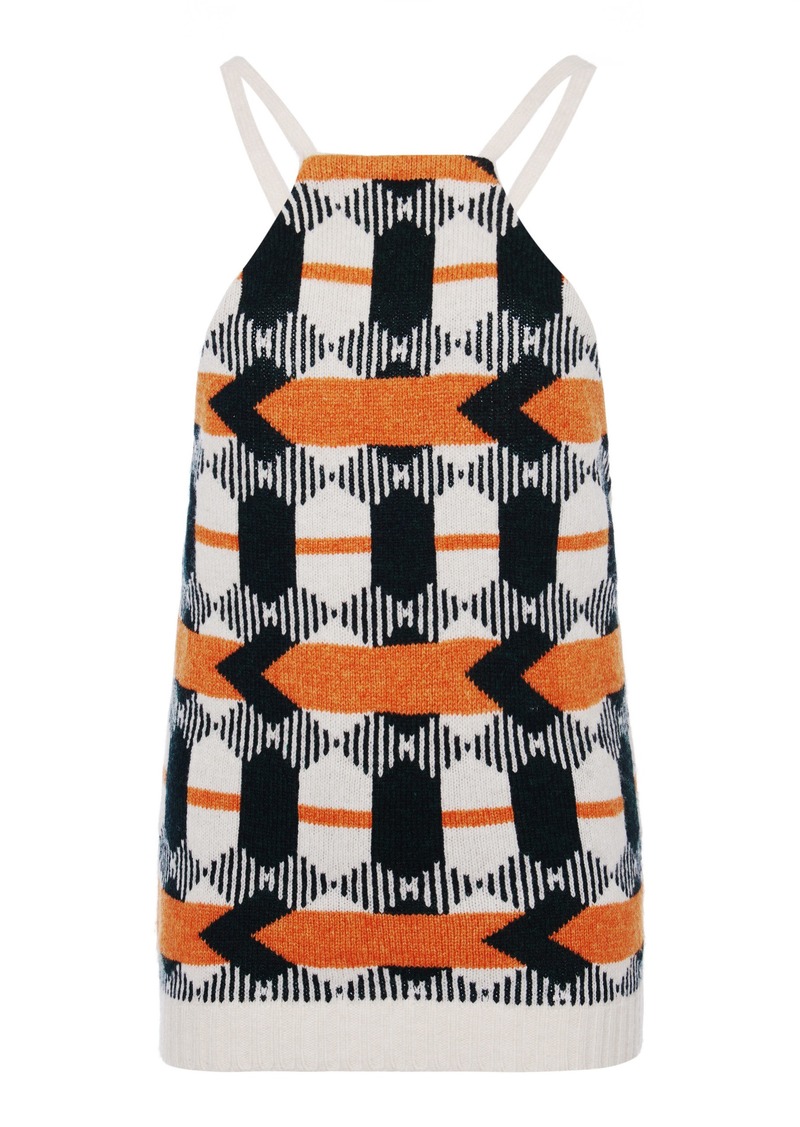 Prada - Intarsia Wool Tank  - Multi - IT 44 - Moda Operandi