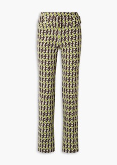Prada - Jacquard-knit straight-leg pants - Brown - IT 38
