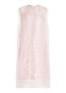 Prada - Layered Silk Midi Dress - Pink - IT 38 - Moda Operandi