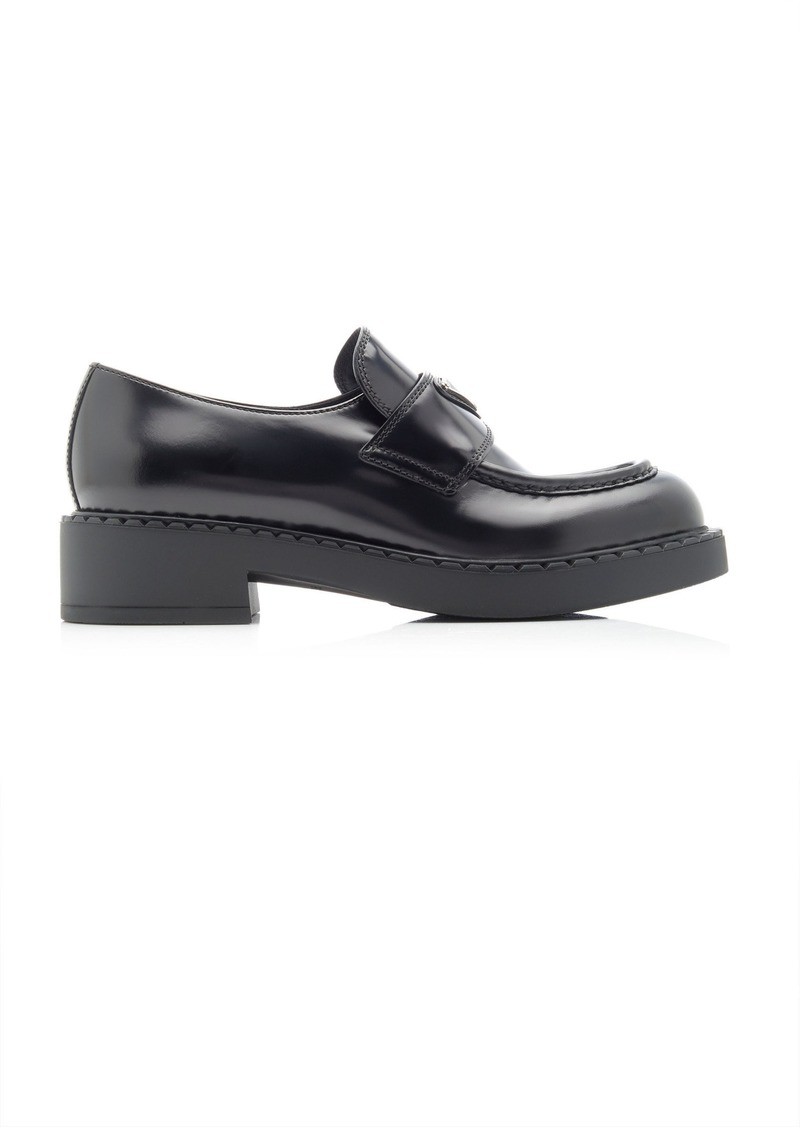 Prada - Leather Loafers  - Black - IT 39 - Moda Operandi