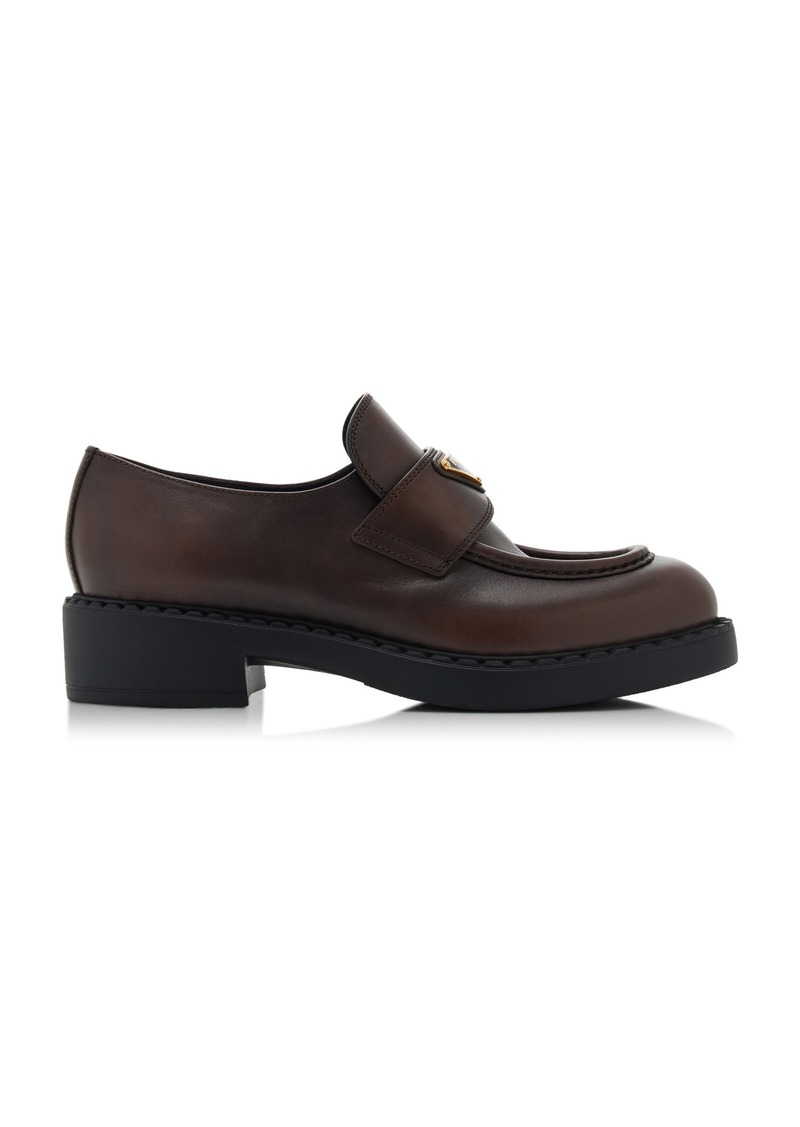 Prada - Leather Loafers - Brown - IT 36.5 - Moda Operandi