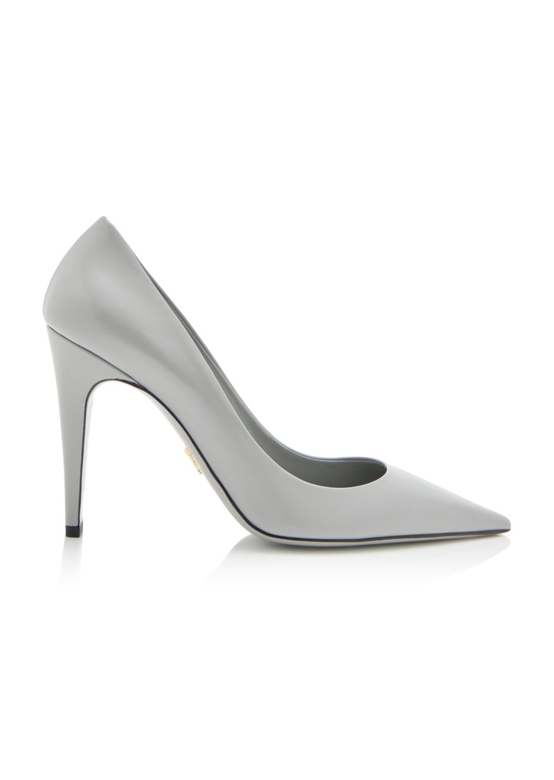 Prada - Leather Pumps - Grey - IT 37 - Moda Operandi