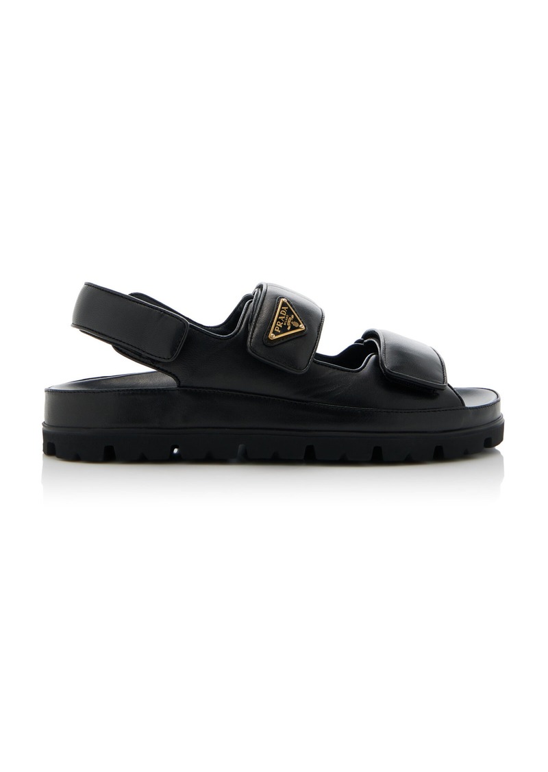 Prada - Leather Sandals - Black - IT 37 - Moda Operandi