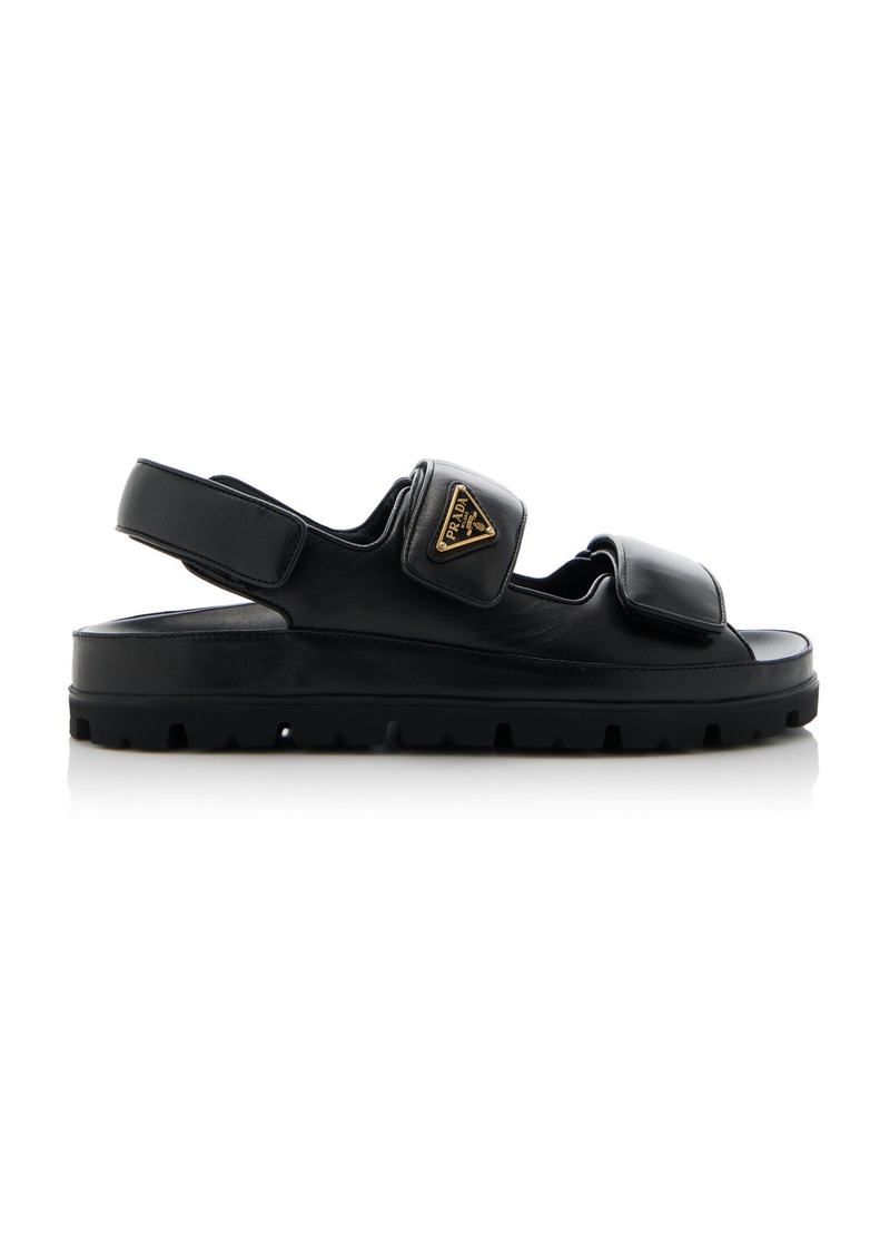 Prada - Leather Sandals - Black - IT 38.5 - Moda Operandi