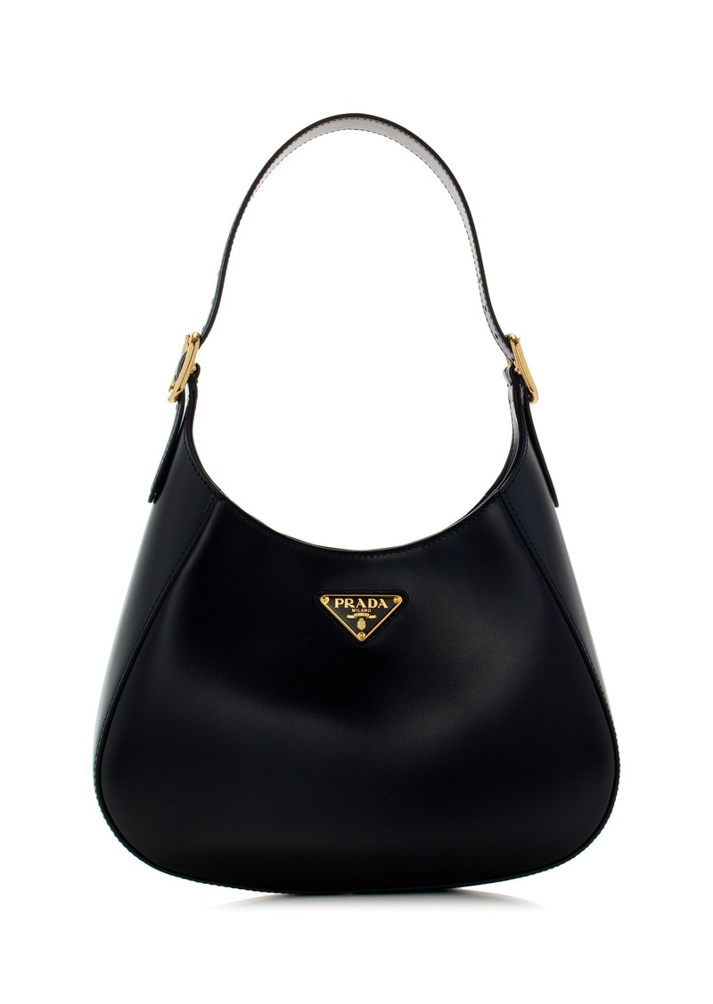 Prada - Leather Shoulder Bag - Black - OS - Moda Operandi