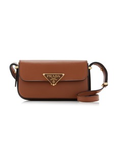 Prada - Leather Shoulder Bag - Brown - OS - Moda Operandi