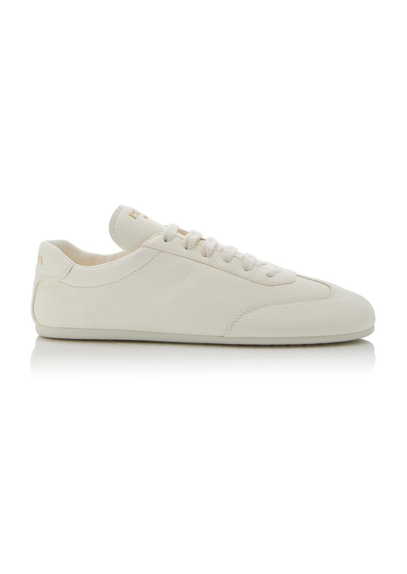 Prada - Leather Sneakers         - White - IT 37 - Moda Operandi