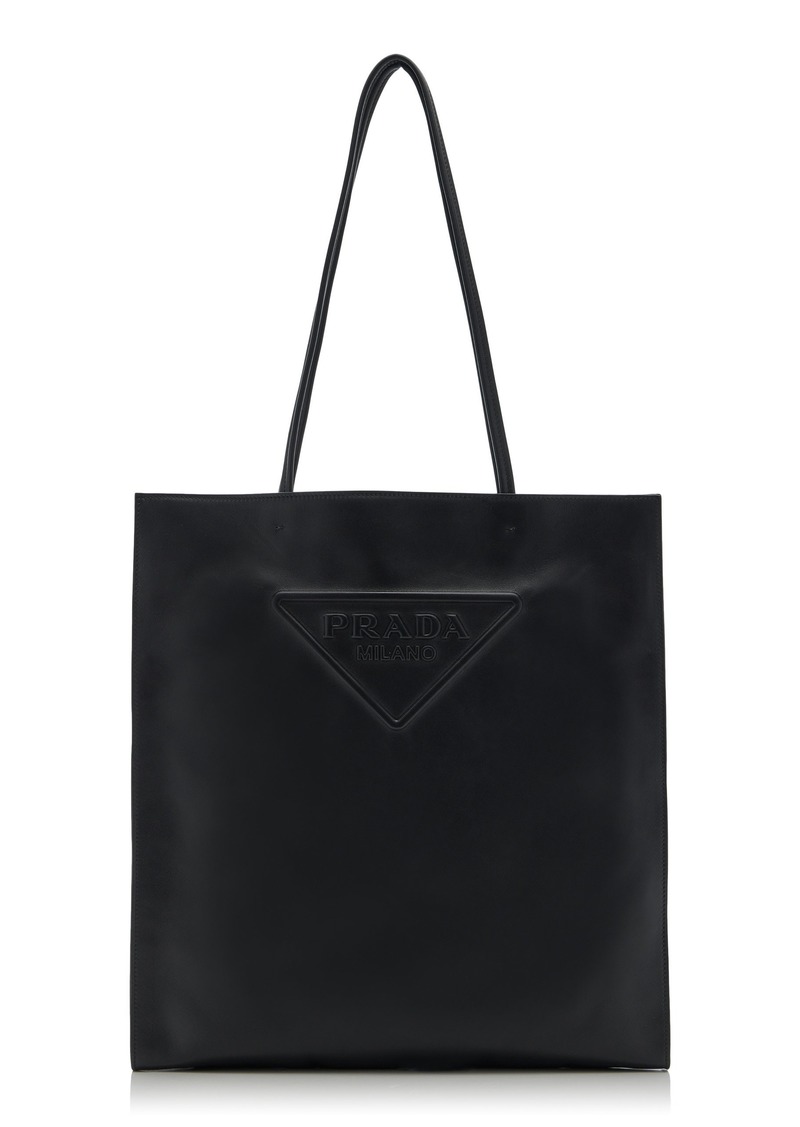 Prada - Leather Tote Bag - Black - OS - Moda Operandi