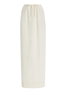 Prada - Linen Maxi Skirt - White - IT 42 - Moda Operandi