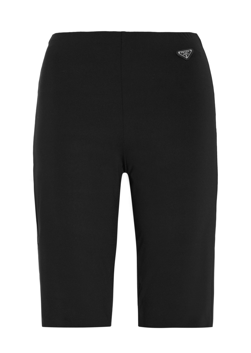 Prada - Logo-Detailed Stretch-Jersey Biker Shorts - Black - IT 40 - Moda Operandi