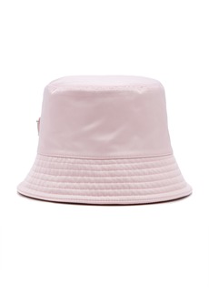 Prada - Logo-Embellished Satin Bucket Hat - Pink - XL - Moda Operandi