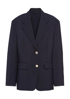 Prada - Mohair and Silk Blazer Jacket - Blue - IT 40 - Moda Operandi