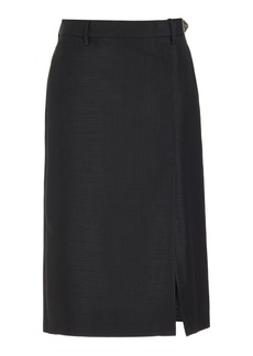 Prada - Mohair Midi Skirt - Black - IT 42 - Moda Operandi