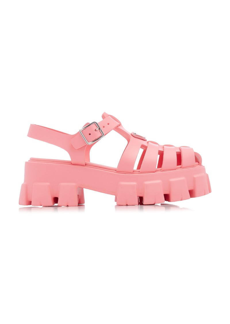 Prada - Monolith Rubber Fisherman Sandals - Pink - IT 41 - Moda Operandi