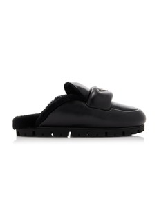 Prada - Padded Leather Loafer Mules - Black - IT 40.5 - Moda Operandi