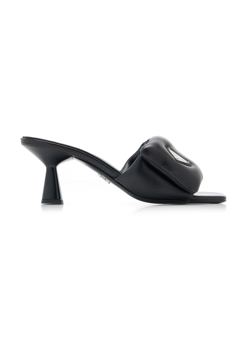 Prada - Padded Leather Mules - Black - IT 39 - Moda Operandi