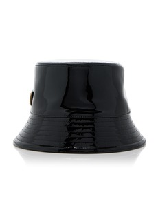 Prada - Patent Leather Bucket Hat - Black - M - Moda Operandi