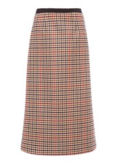 Prada - Plaid A-line Midi Skirt  - Plaid - IT 44 - Moda Operandi