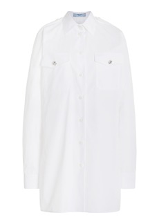 Prada - Pocket-Detailed Cotton Poplin Shirt - White - IT 40 - Moda Operandi