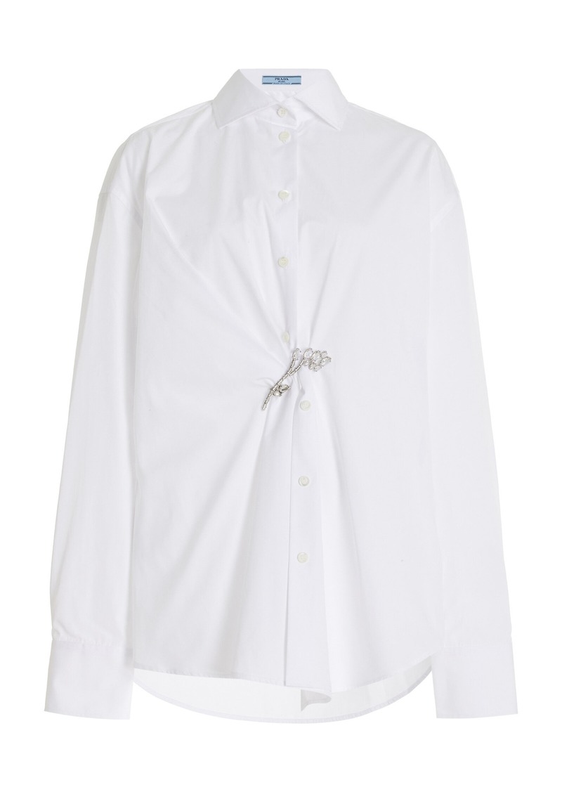 Prada - Poplin Shirt - White - IT 38 - Moda Operandi