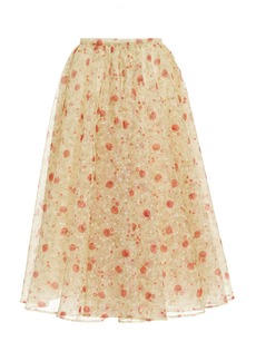 Prada - Poppy Nylonette Skirt - Brown - IT 40 - Moda Operandi