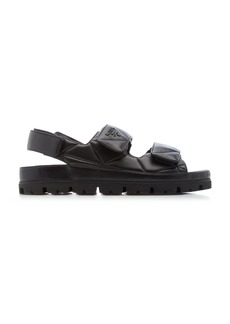 Prada - Quilted Leather Sandals - Black - IT 36.5 - Moda Operandi