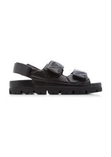 Prada - Quilted Leather Sandals - Black - IT 41 - Moda Operandi