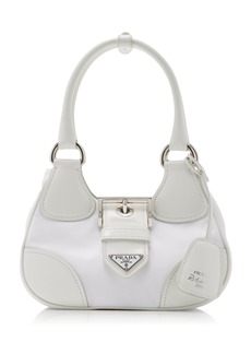Prada - Re-Edition 2002 Moon Leather-Trimmed Nylon Bag - White - OS - Moda Operandi
