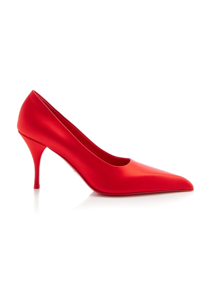 Prada - Satin Pumps - Red - IT 39 - Moda Operandi